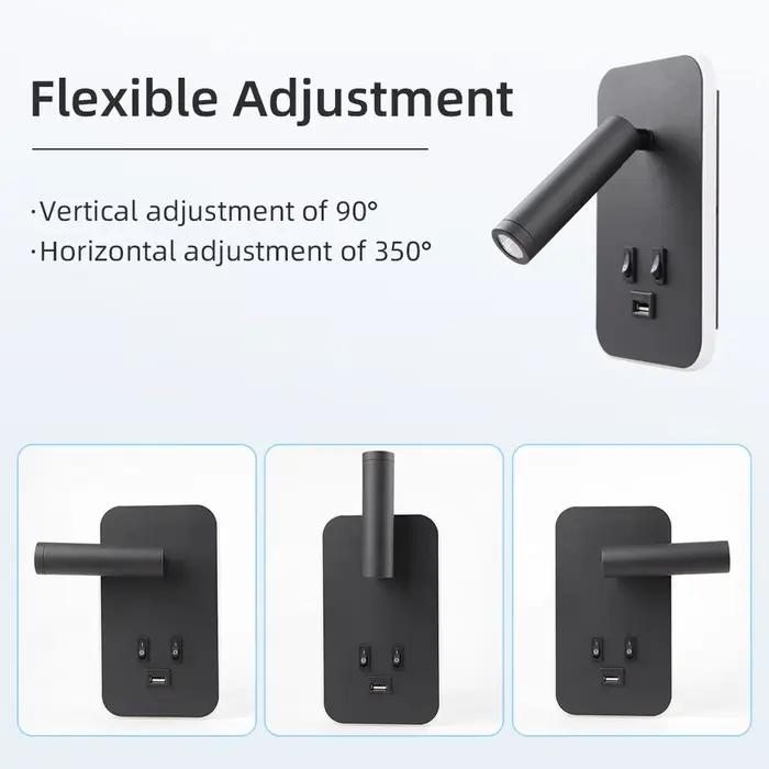 Lampe murale LED de chevet pour chambre à coucher