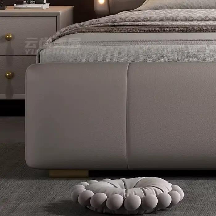 Meuble de chambre à coucher : Lit plateforme en bois avec tiroirs de rangement