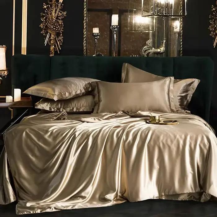 Parure de lit de luxe en soie de mûrier 100%