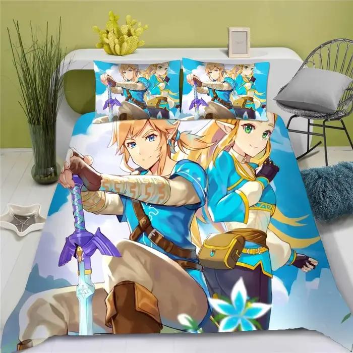 Nouvelle parure de lit exquise avec impression numérique 3D Anime Princess Legend Z-Zelda
