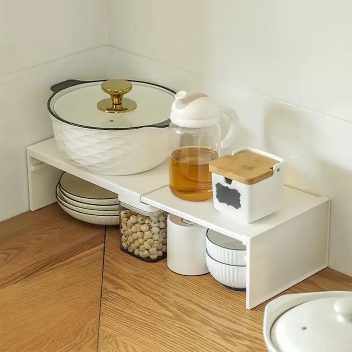 Étagère de rangement extensible et empilable pour armoire