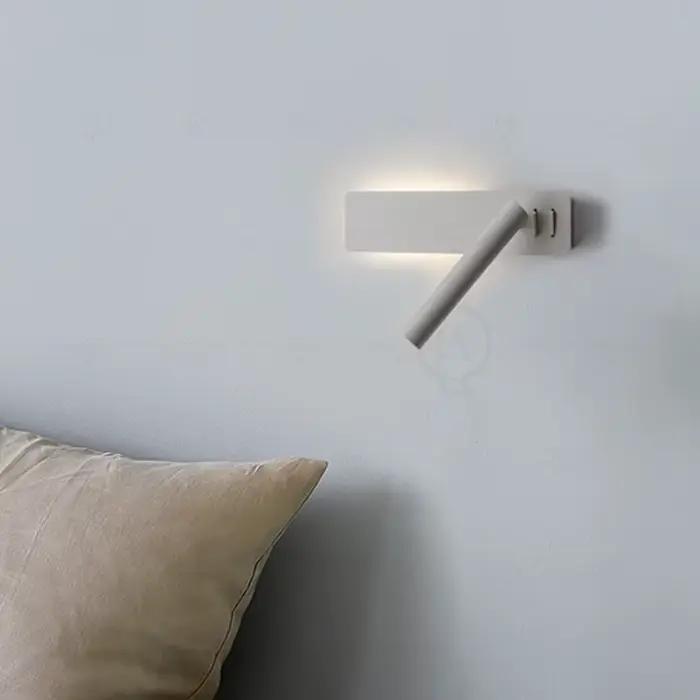 Lampe de chevet nordique blanche applique LED chambre lecture