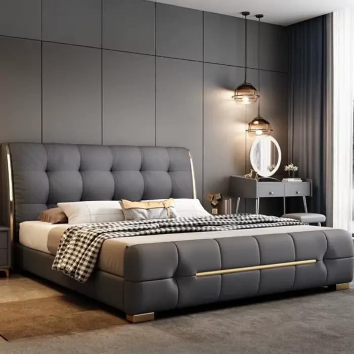 Lit Corium noir Design haut De gamme chambre moderne lit enfant en bas âge mariage luxueux Cama De Lujo Para dortoir meubles De maison