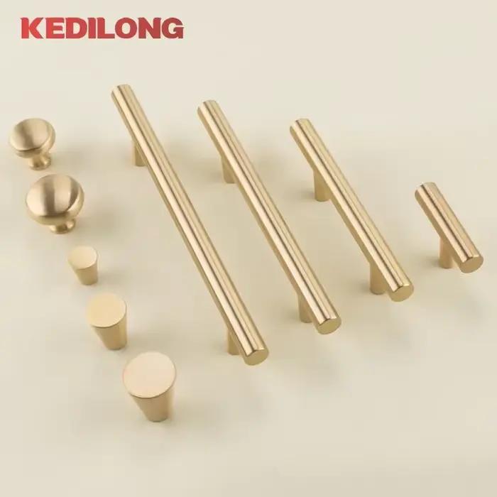 KEDLO style européen minimaliste en laiton massif armoire bricolage tirer poignée classique luxe tiroir or bouton porte