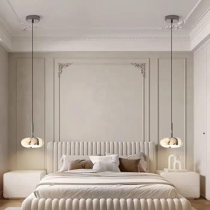 Lampe LED suspendue en marbre