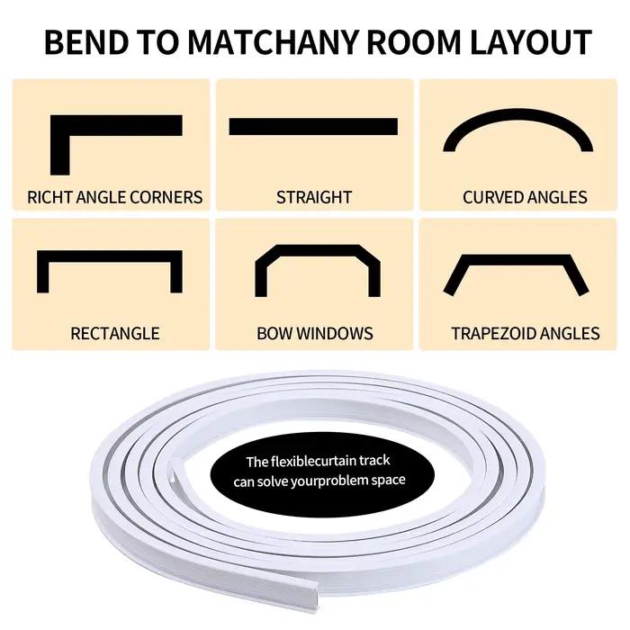 Piste de rideau de plafond pliable