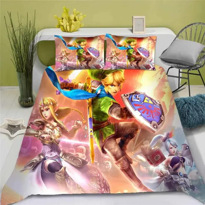Nouvelle parure de lit exquise avec impression numérique 3D Anime Princess Legend Z-Zelda