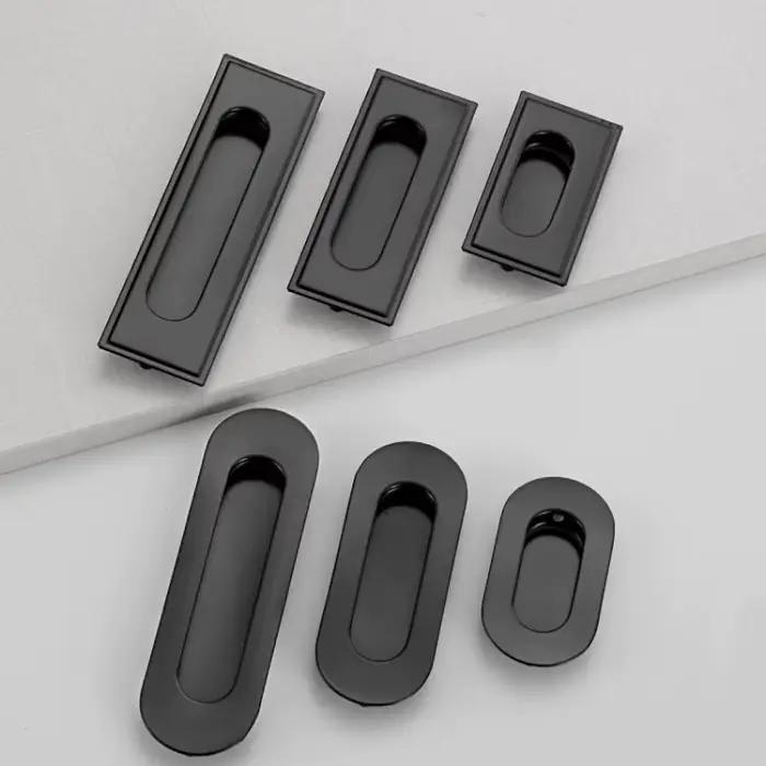 Poignées de porte coulissantes encastrées