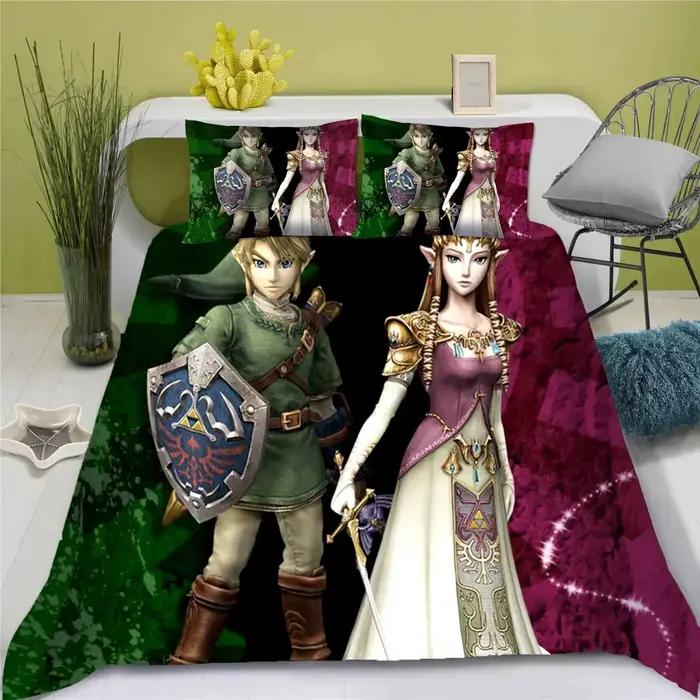 Nouvelle parure de lit exquise avec impression numérique 3D Anime Princess Legend Z-Zelda