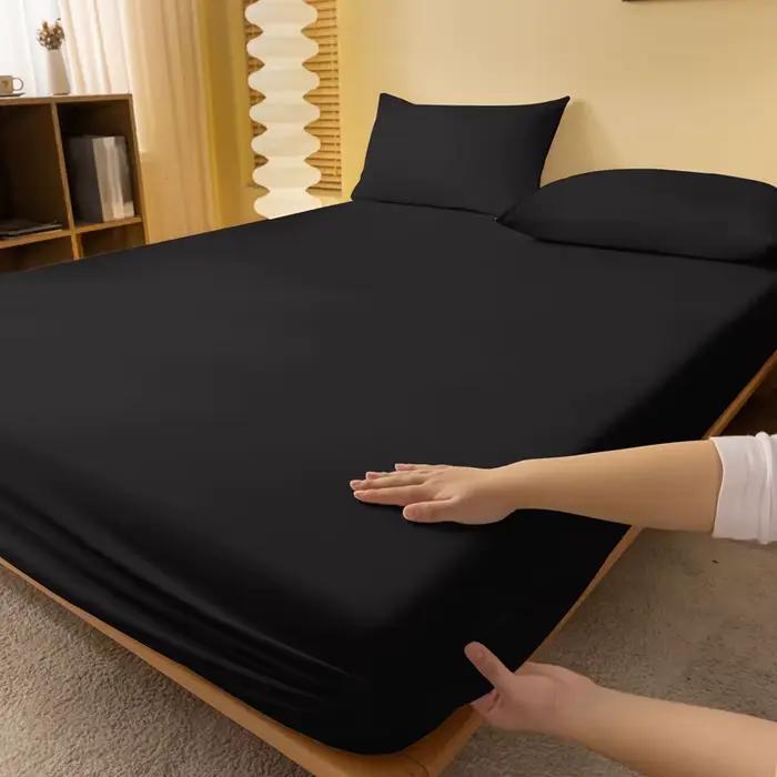 1 pièce de drap de lit mat de couleur unie