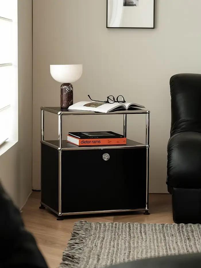 Tables de chevet en métal en acier inoxydable