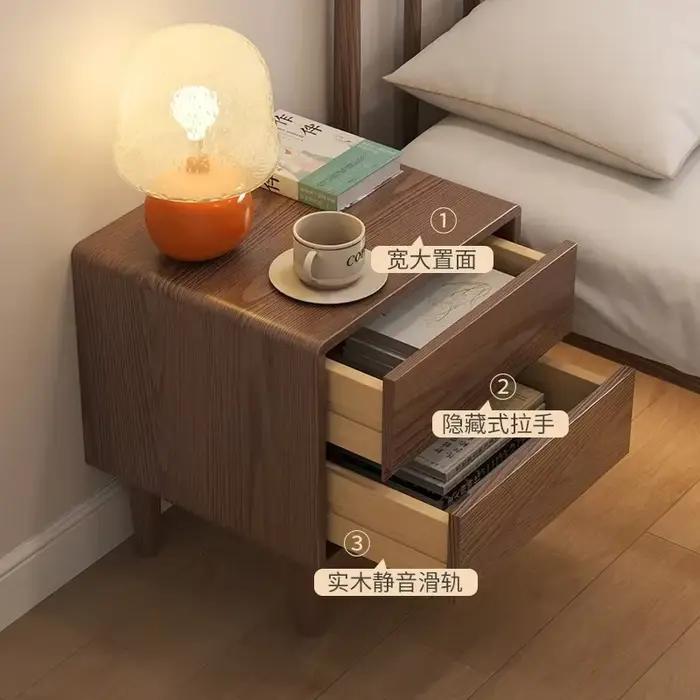Table de chevet en bois massif pur, casier de chambre à coucher moderne et Simple, petite armoire de rangement pour la maison