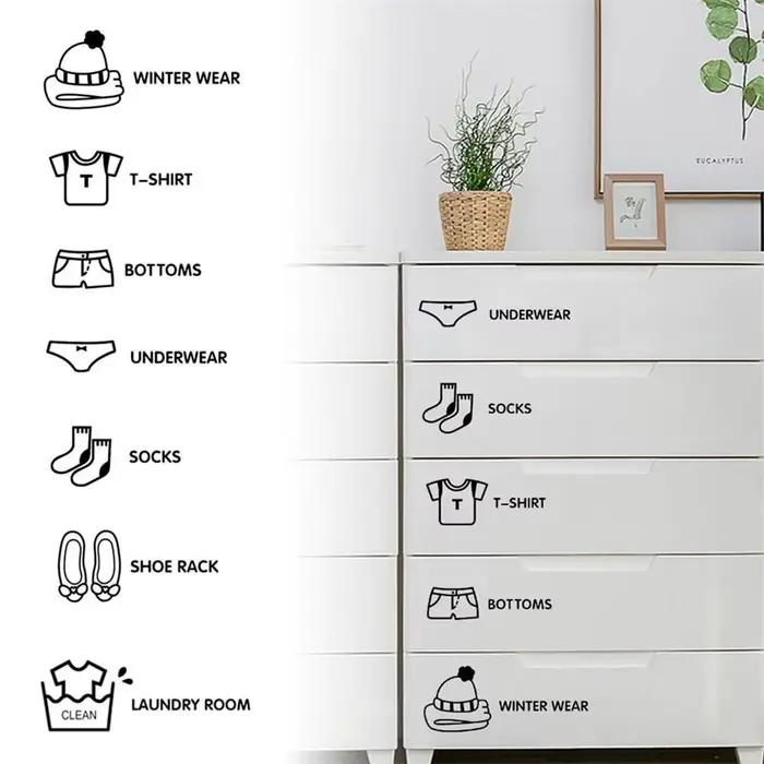 Autocollants muraux décoratifs en PVC adhésifs pour armoire