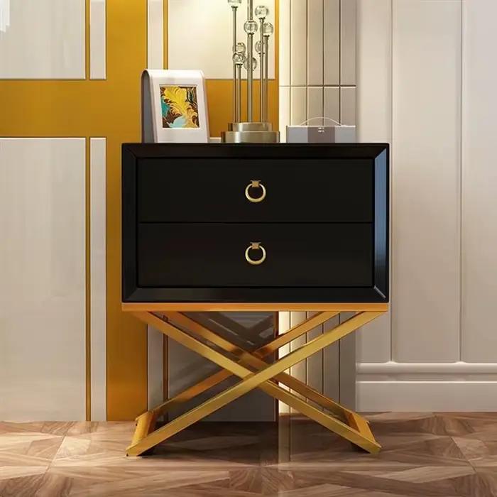 Table de chevet de luxe légère pour chambre à coucher