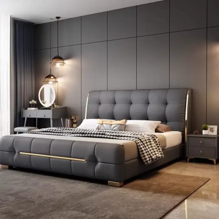 Lit Corium noir Design haut De gamme chambre moderne lit enfant en bas âge mariage luxueux Cama De Lujo Para dortoir meubles De maison