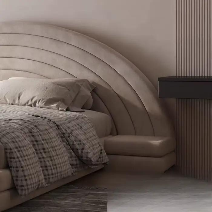 Tête de lit Double, tables de chevet de luxe