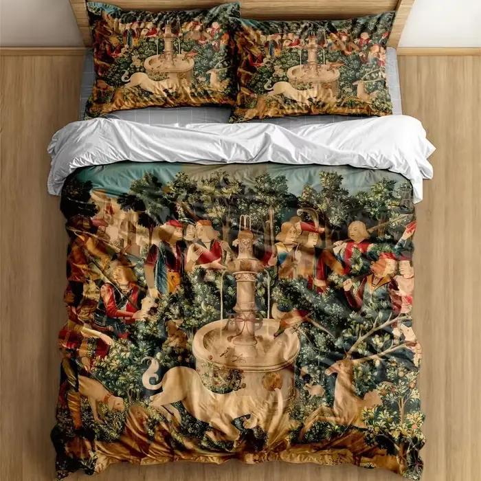 Ensemble de housse de couette pour pompiers des années 1800