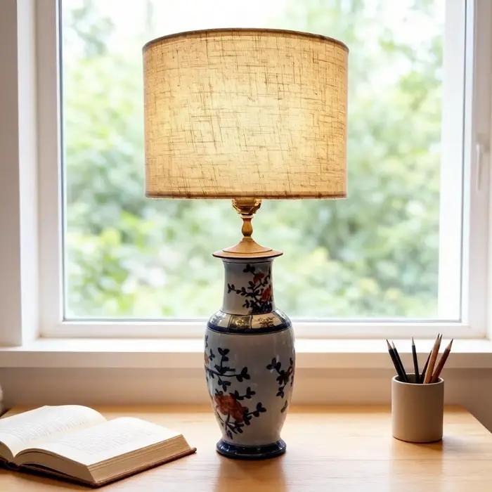 Abat-jour en forme de tambour pour lampes de table