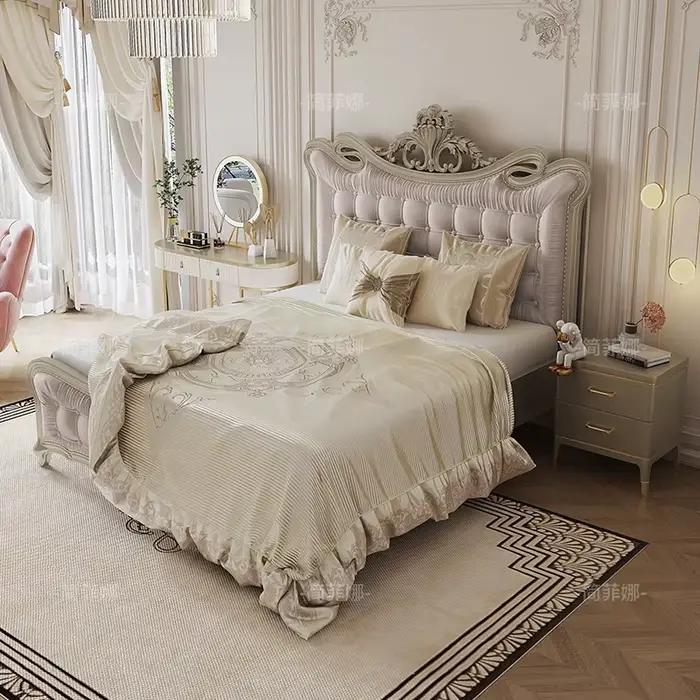 Lecture lit Double luxe nordique jambes couchage Table d'appoint lit salon enfants cadre Muebles Para dortoir chambre meubles