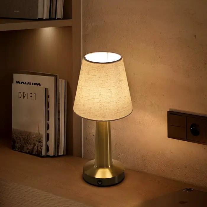 Lampe de Table LED avec abat-jour en tissu