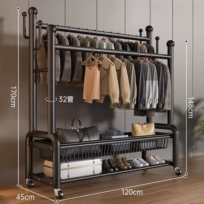 Hôtel chambre porte-vêtements minimaliste en métal placard filles