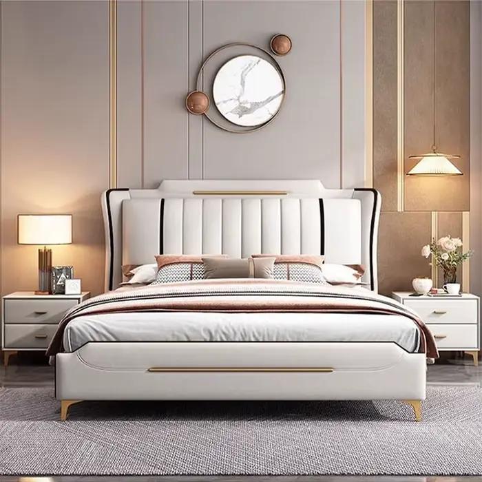 Lit De rangement sur pied chambres à coucher rembourrage De mariage lit De détente salon dormir Camas De Matrimonio dortoir accessoires De maison