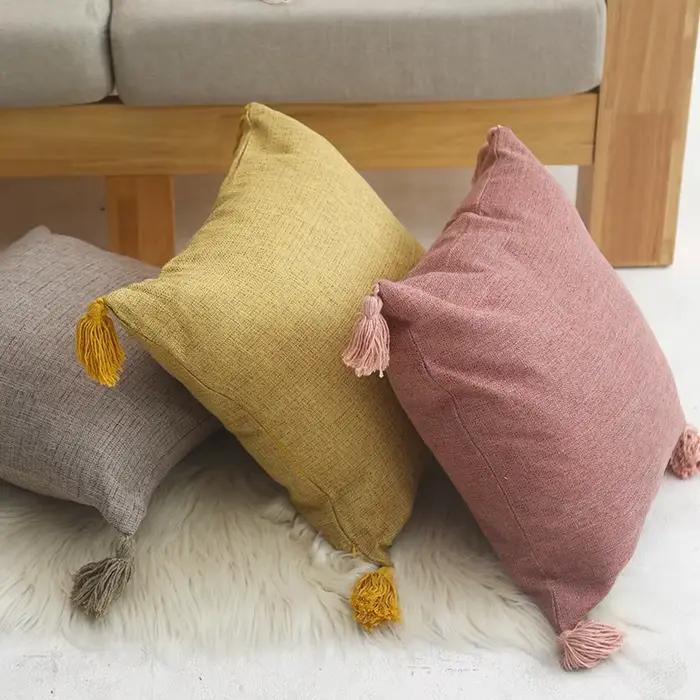 Oreiller/housses de coussin en lin massif