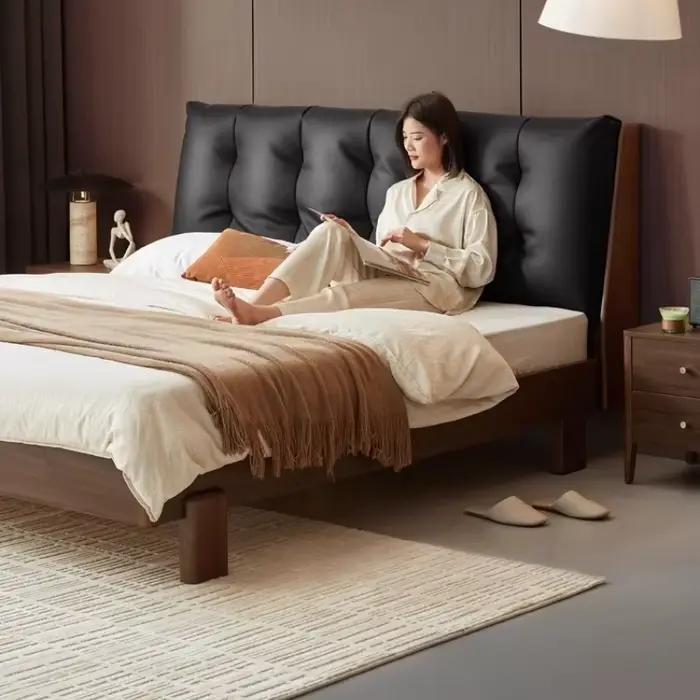 Lits uniques Vintage rangement en bois lit français pleine taille boîte De rembourrage cadre Cama De Lujo Para dortoir meubles De chambre