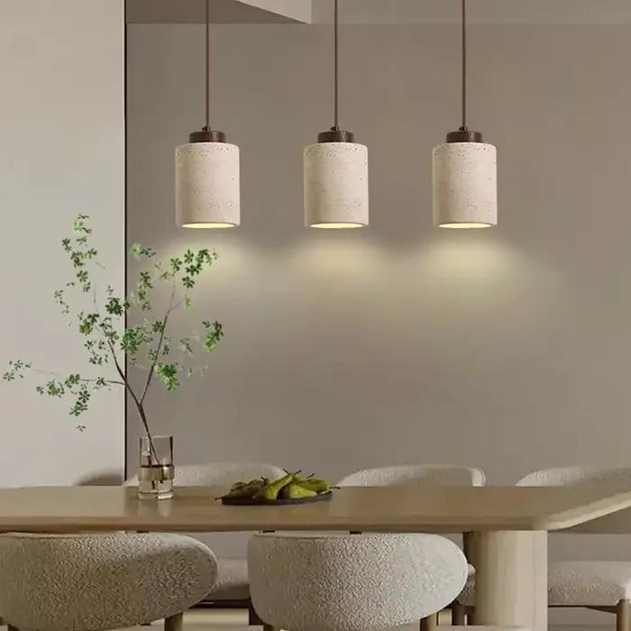 Apanais design moderne wabi-sabai chambre chevet éclairage bar B & B jaune grotte pierre lustre chevet suspendu fil lampe