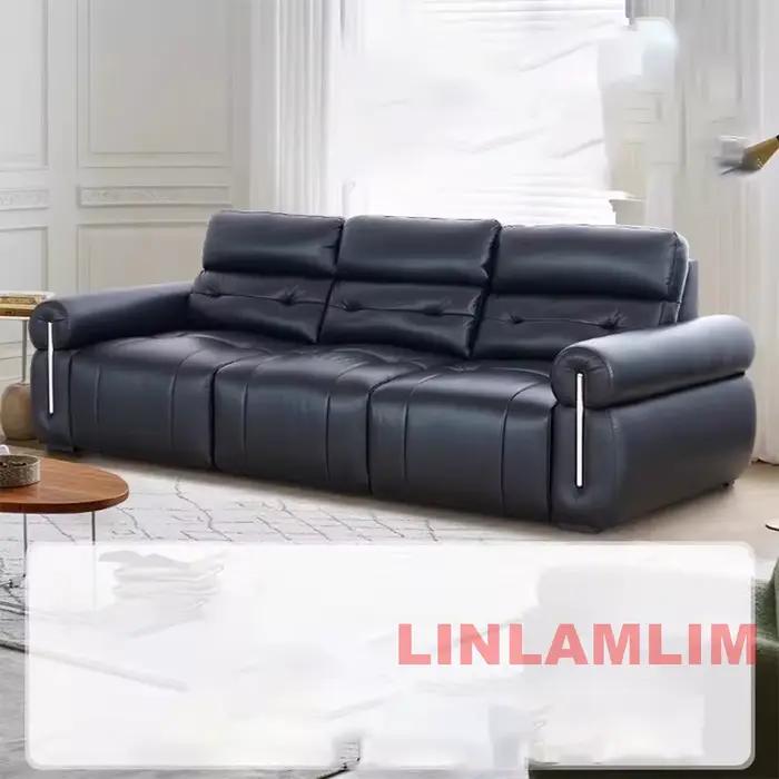 Canapé-lit convertible avec appuie-tête réglables et console/prise escamotables