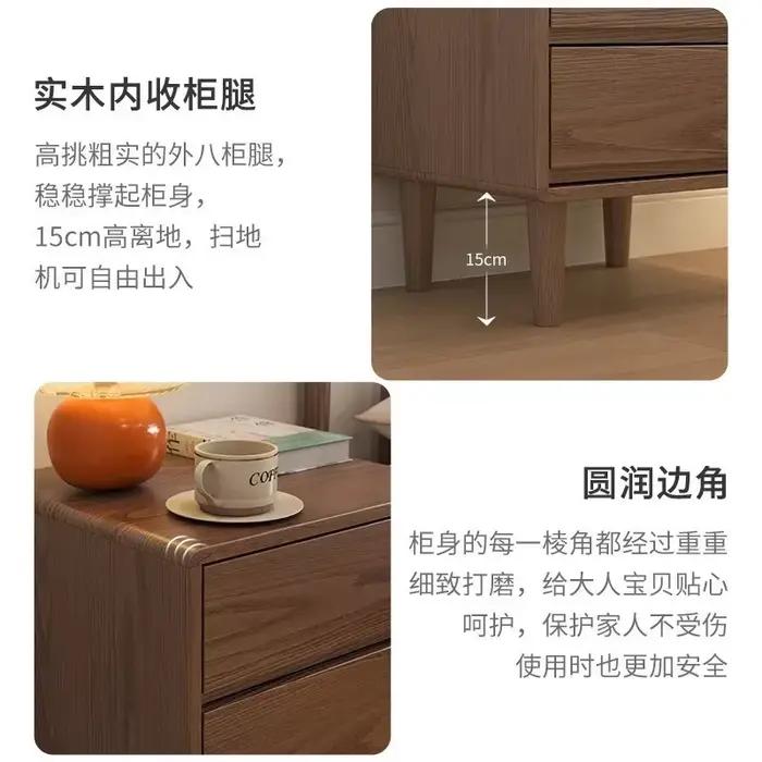 Table de chevet en bois massif pur, casier de chambre à coucher moderne et Simple, petite armoire de rangement pour la maison