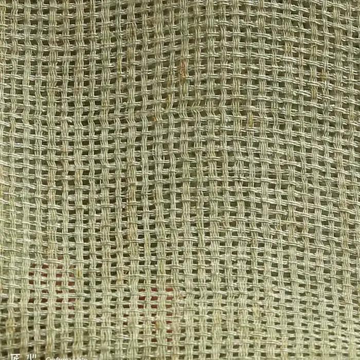 Tissu en gaze de coton et lin en détresse