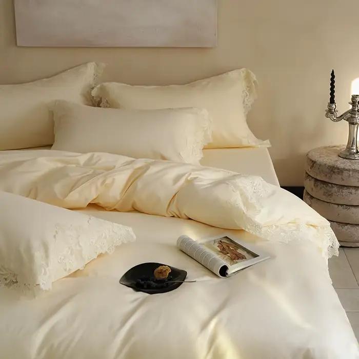 Parure de lit de luxe, couleur crème