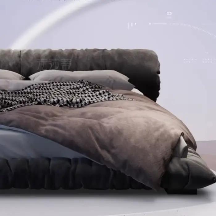 Plate-forme de couchage lit King Size européen noir moderne lit Double rembourrage salon Muebles Para dortoir maison accessoires