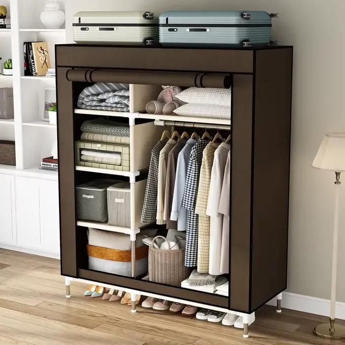 Armoire Portable avec 6 Étagères Suspendues