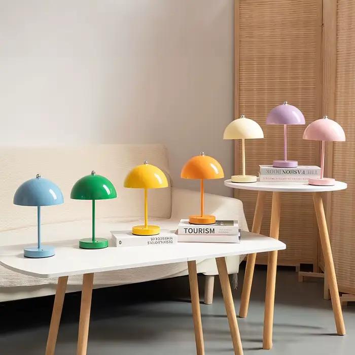 Lampe de chevet minimaliste style nordique en forme de champignon pour chambre à coucher