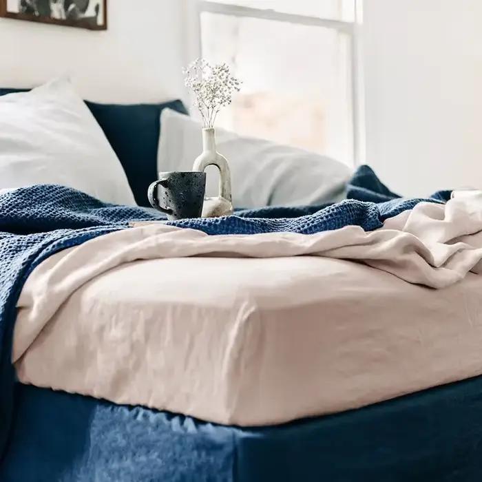 Drap-housse 100% lin, housse de matelas