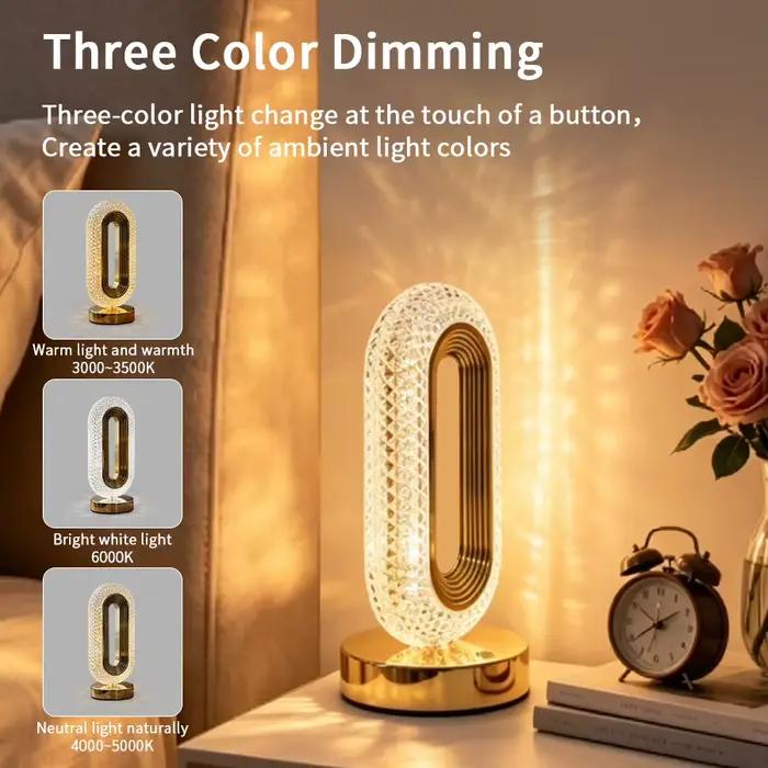 Lampe de table en cristal LED