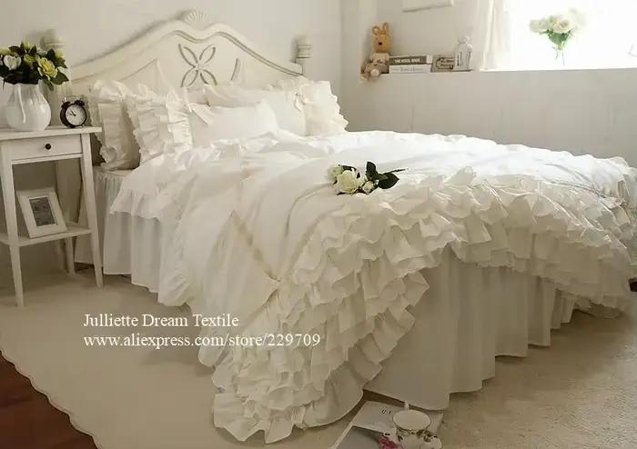 Housse de couette de luxe à volants