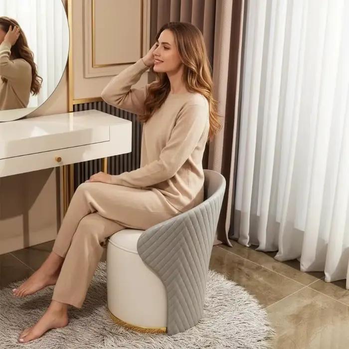 Tabouret de coiffeuse de luxe pour chambre à coucher