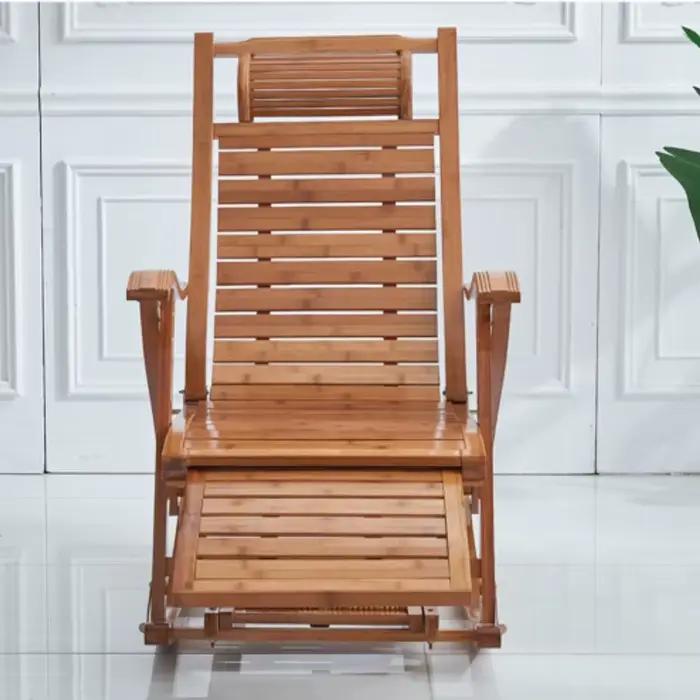 Chaise longue en bambou confortable pour adultes