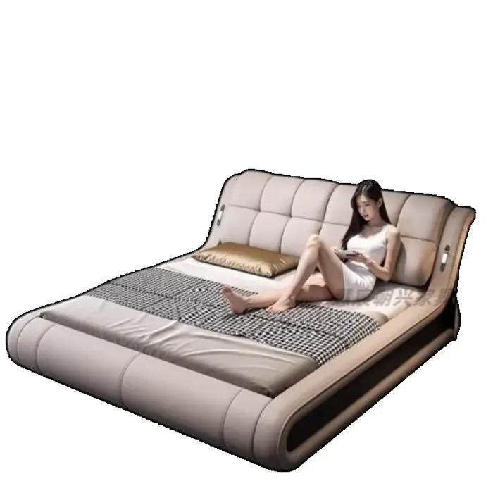 Design chambre lit esthétique cadres uniques modernes têtes de lit Double King Size Queen Muebles Para El Hogar accessoires pour la maison