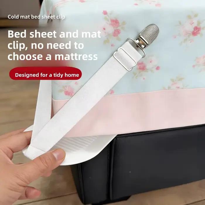 Attaches de drap de lit réglables élastiques – Sangles de maintien pour draps-housses – Fixations pour literie domestique et hôtelière