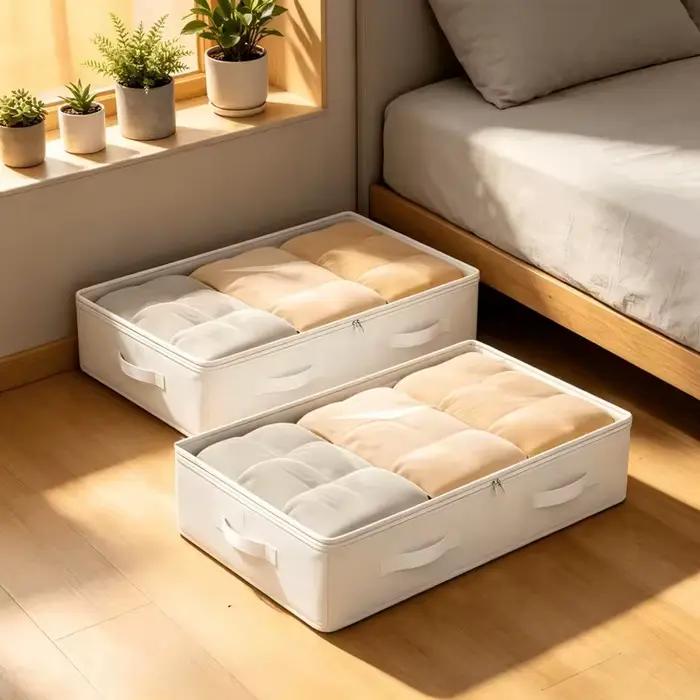 Ensemble de 2 boîtes de rangement sous lit [80*40*15] [100*50*15] améliorées