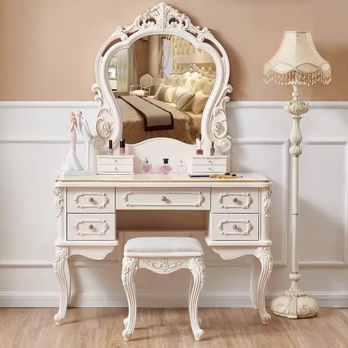 Ensemble blanc coiffeuse nordique luxe grand bureau