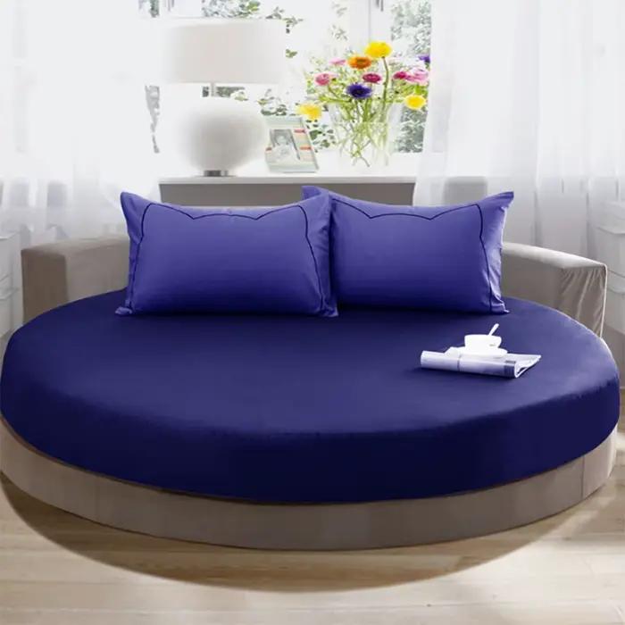 Draps de Lit Ronds en Coton Pur
