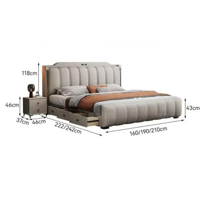 Chambres uniques lits cadre tête De lit moderne luxe
