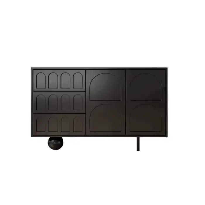 Grande armoire d'angle noire