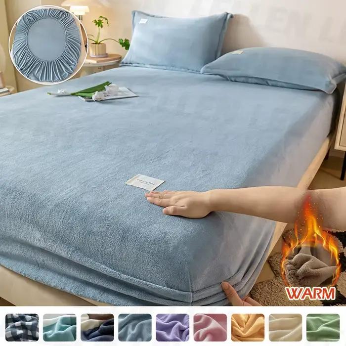Housse de matelas thermique en velours
