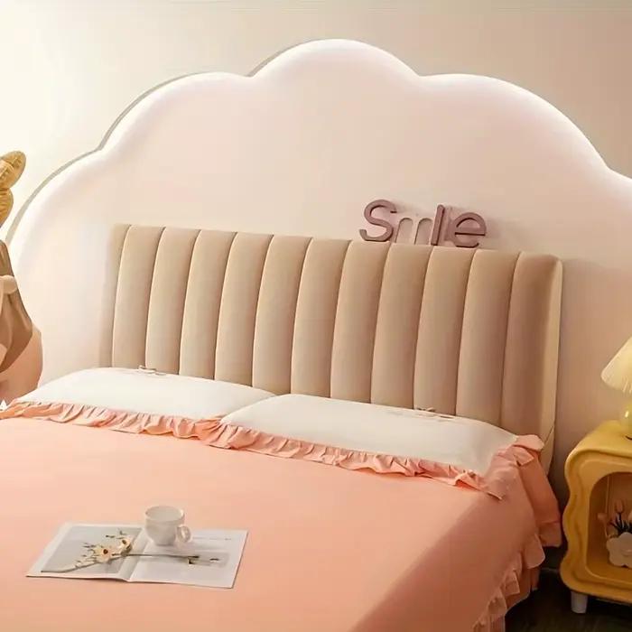 Housse de tête de lit matelassée en peluche tout compris